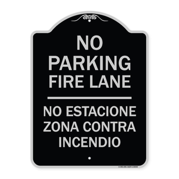 Signmission No Estacione Zona Contra Incendio Heavy-Gauge Aluminum Architectural Sign, 24" H, BS-1824-23848 A-DES-BS-1824-23848 - main